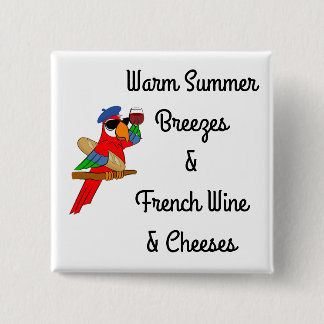 Warm Summer Breezes Parrot Button