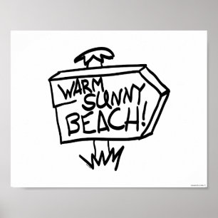 Warm Sunny Beach Sign