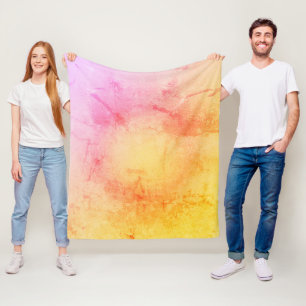 Warm Sunset Gradient Fleece Blanket