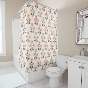 Warm Sunset Rustic Botanical Meadow Shower Curtain