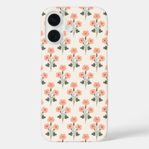 Warm Sunset Vintage Botanical Floral iPhone 16 Case