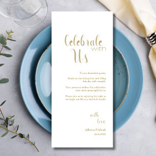 Warm Taupe Celebrate With Us Place Setting Cards