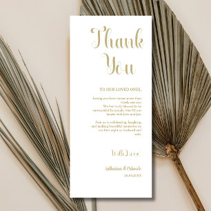 Warm Taupe Classic Place Setting Thank You Card