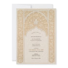 Warm Taupe & Cream Lace Art Nouveau Wedding