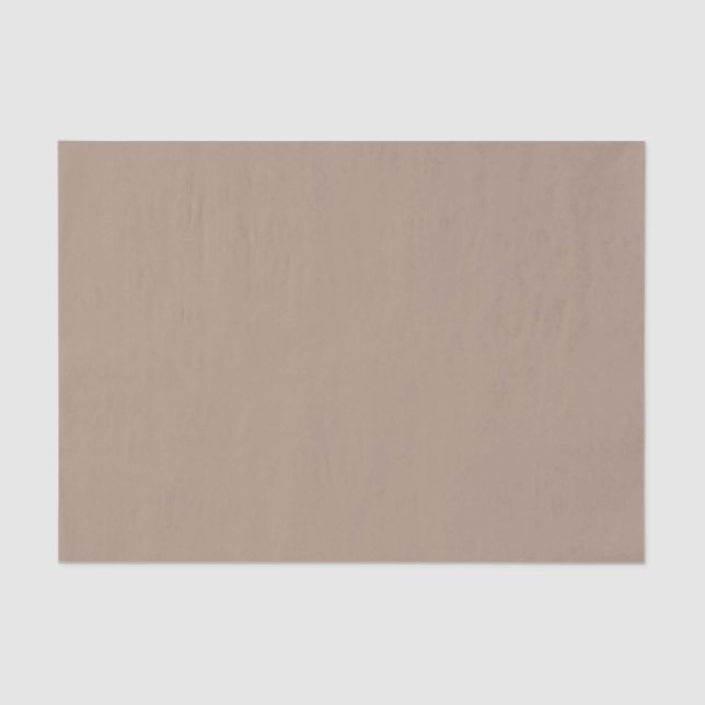 Warm Taupe Light Brown Neutral Solid Colour Tissue Paper (Front)
