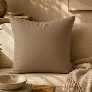 Warm Taupe Throw Pillow Organic Modern Neutral