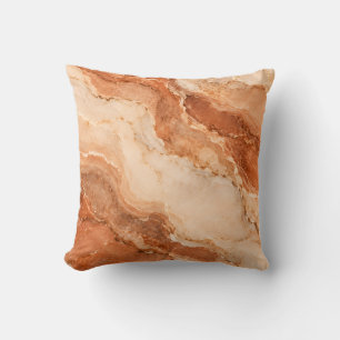 Warm Terracotta Marble Texture Cushion