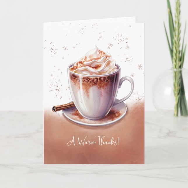 Warm Thank You with Cup of Comfort Religious Card (Front)
