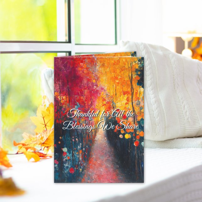 Warm Thanksgiving Wishes and Blessings Holiday Card (Creator Uploaded)