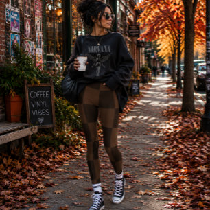 Warm Timeless Rich Brown and Dark Brown Earthy Leggings