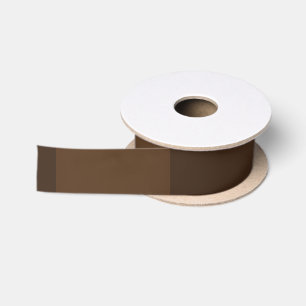 Warm Timeless Rich Brown and Dark Brown Earthy  Satin Ribbon