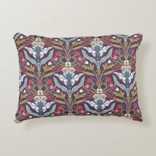 Warm tone Art Nouveau Print Decorative Cushion