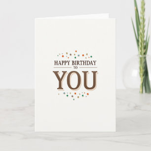 Warm Tone Birthday Card