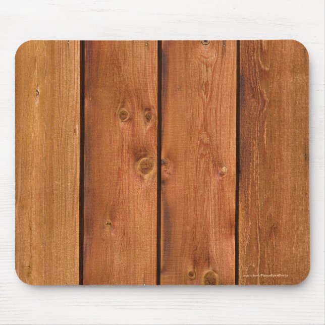 Warm-toned Barn Wood Board Photo Image Mouse Mat (Front)