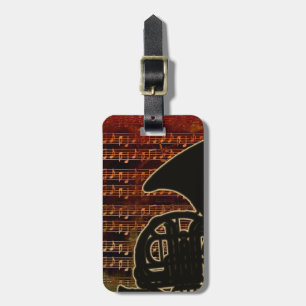 Warm Tones French Horn ID280 Luggage Tag