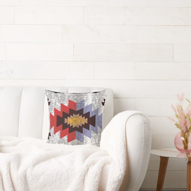 Warm Tones Southwestern Pattern Cushion (Couch)