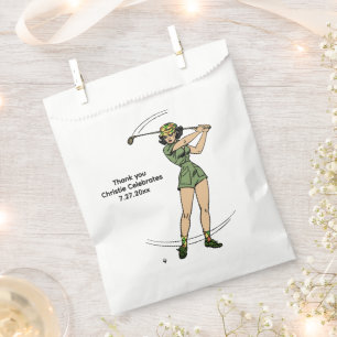 Warm Up for Lady Golfer 3 Lines for Your Text Favour Bags