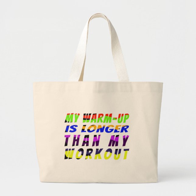 Warm-Up Wins Large Tote Bag (Front)