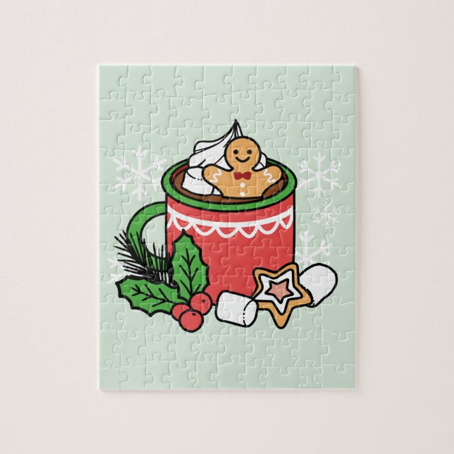 Warm Up with Snow Fall Cocoa Calls - Winter Drink Jigsaw Puzzle (Vertical)