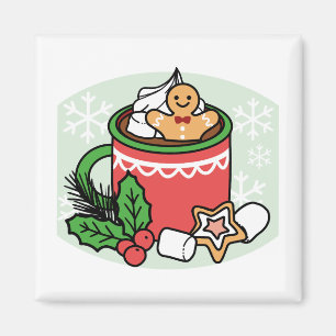 Warm Up with Snow Fall Cocoa Calls - Winter Drink Magnet