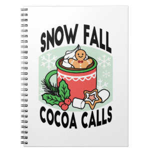 Warm Up with Snow Fall Cocoa Calls - Winter Drink Notebook