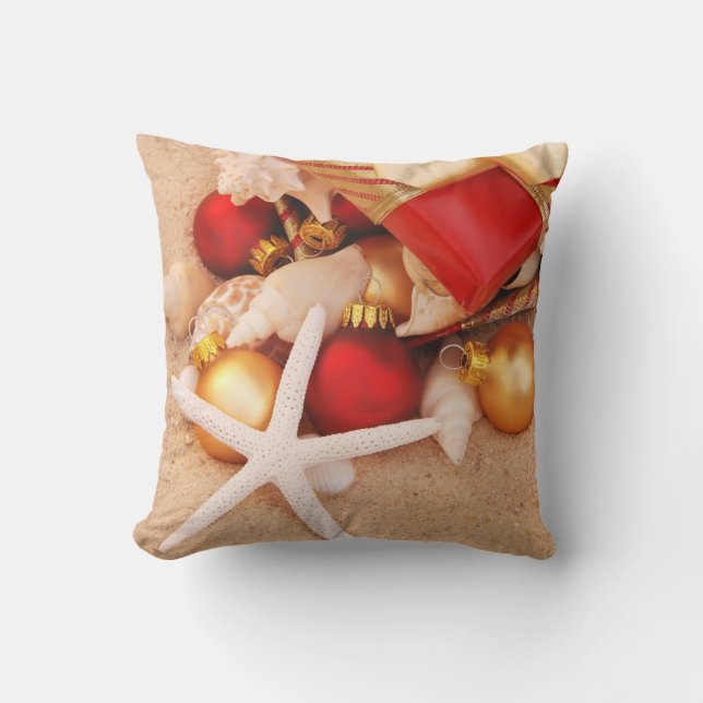 Warm Weather Christmas Pillow (Front)