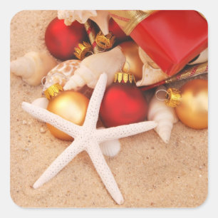 Warm Weather Christmastime Square Sticker