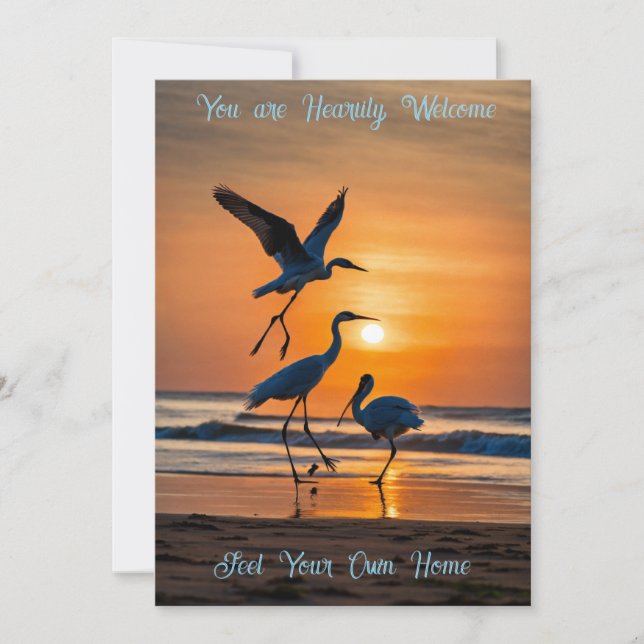 Warm Welcome Invitation Card – Elegant Custom (Front)