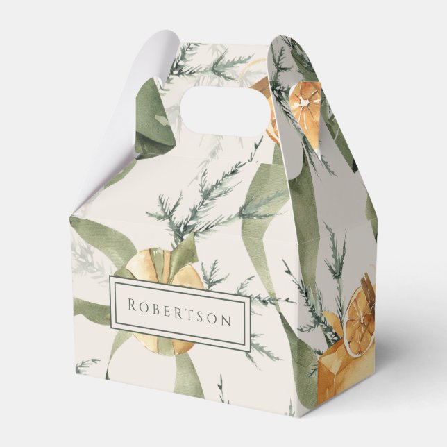 Warm Winter Charming Christmas Custom Favour Box (Front Side)