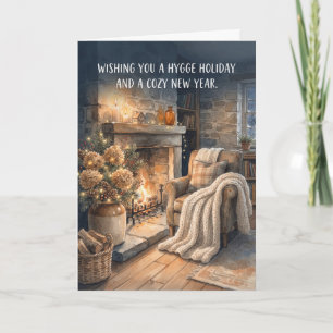 Warm Winter Fireplace Christmas Card