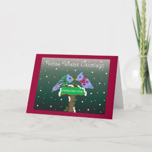 Warm Winter Greetings Holiday Card