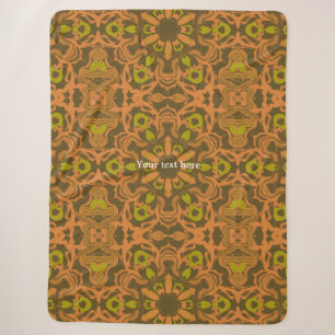 Warm Winter Liquid Mandala Art Sherpa Blanket