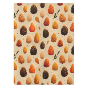 Warm Winter Pinecones Pattern Tablecloth
