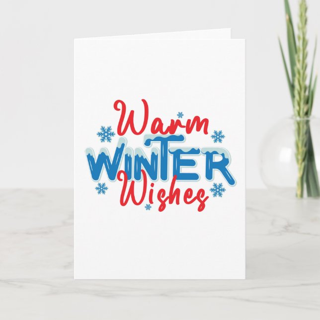 Warm winter wishes card (Front)
