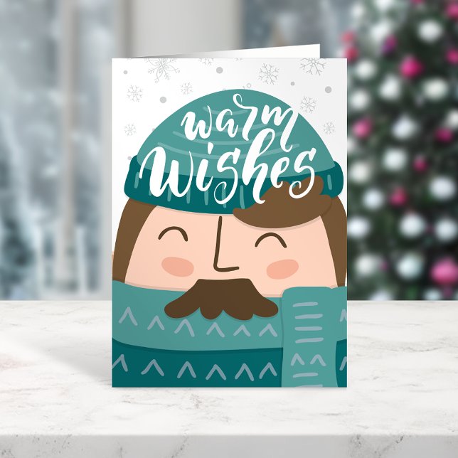 Warm Winter Wishes Cheerful Holiday Card (Creator Uploaded)