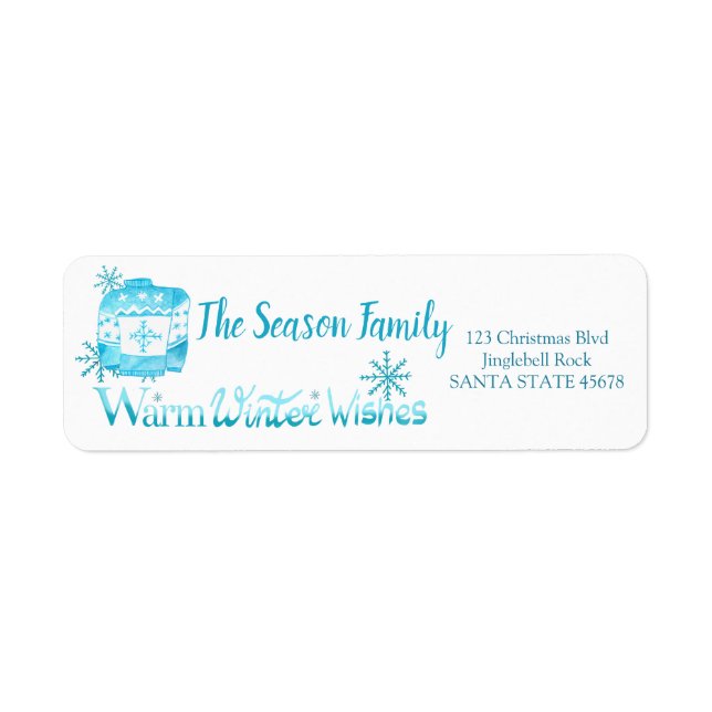 Warm Winter Wishes Christmas Sweater (Front)