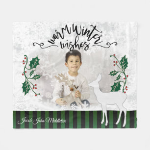 Warm Winter Wishes Fleece Blanket