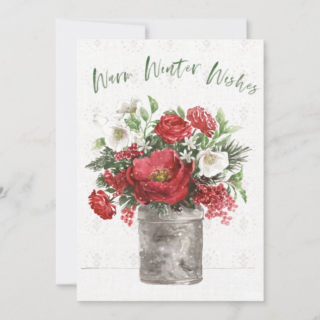 Warm Winter Wishes Holiday Card (Front)