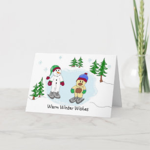 Warm Winter Wishes Holiday Card