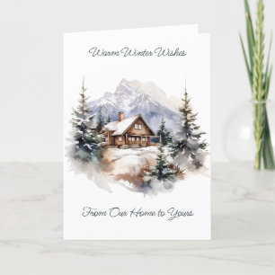 Warm Winter Wishes  Holiday Card