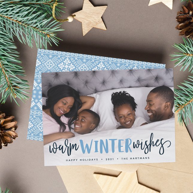 Warm Winter Wishes | Holiday Photo Card (Creator Uploaded)
