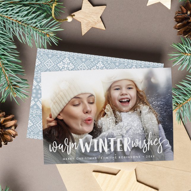 Warm Winter Wishes | Holiday Photo Card (Creator Uploaded)
