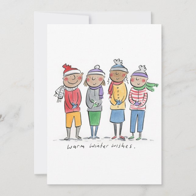 Warm Winter Wishes Invitation (Front)
