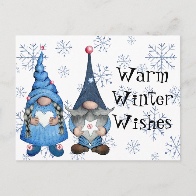 Warm Winter Wishes Postcard (Front)