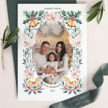 Warm Wishes Botanical Rocking Horse Christmas