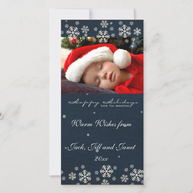 Warm Wishes Christams Photo Cards (Front)