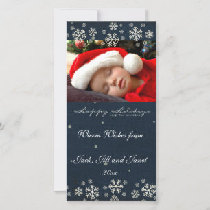 Warm Wishes Christams Photo Cards