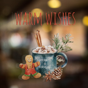 Warm Wishes   Christmas  Gift  Window Cling