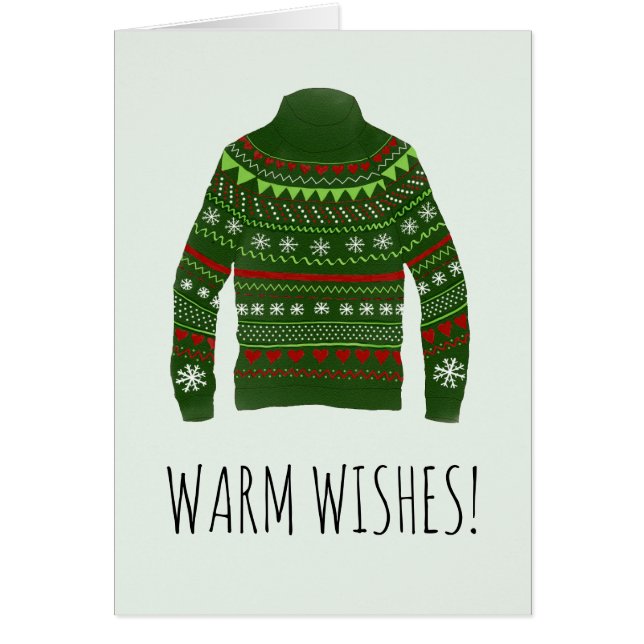 Warm Wishes Christmas Sweater (Front)