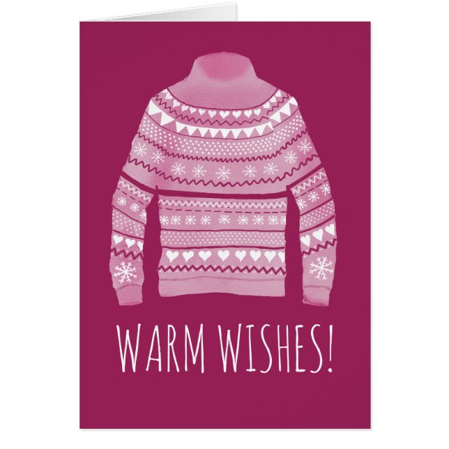 Warm Wishes Christmas Sweater  (Front)
